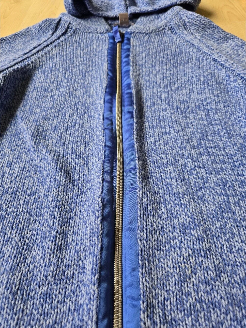 J.Jill Full Zip Hooded Cotton Blend Sweater Size Small